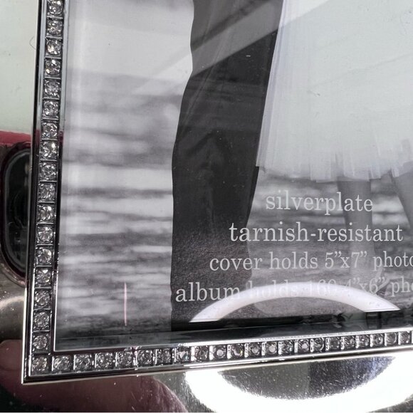 Eccolo Crystal Bridal Album, Silver Plated Photo Album - Picture 11 of 12